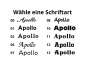 Preview: Schriftarten für personalisierte Bestickung