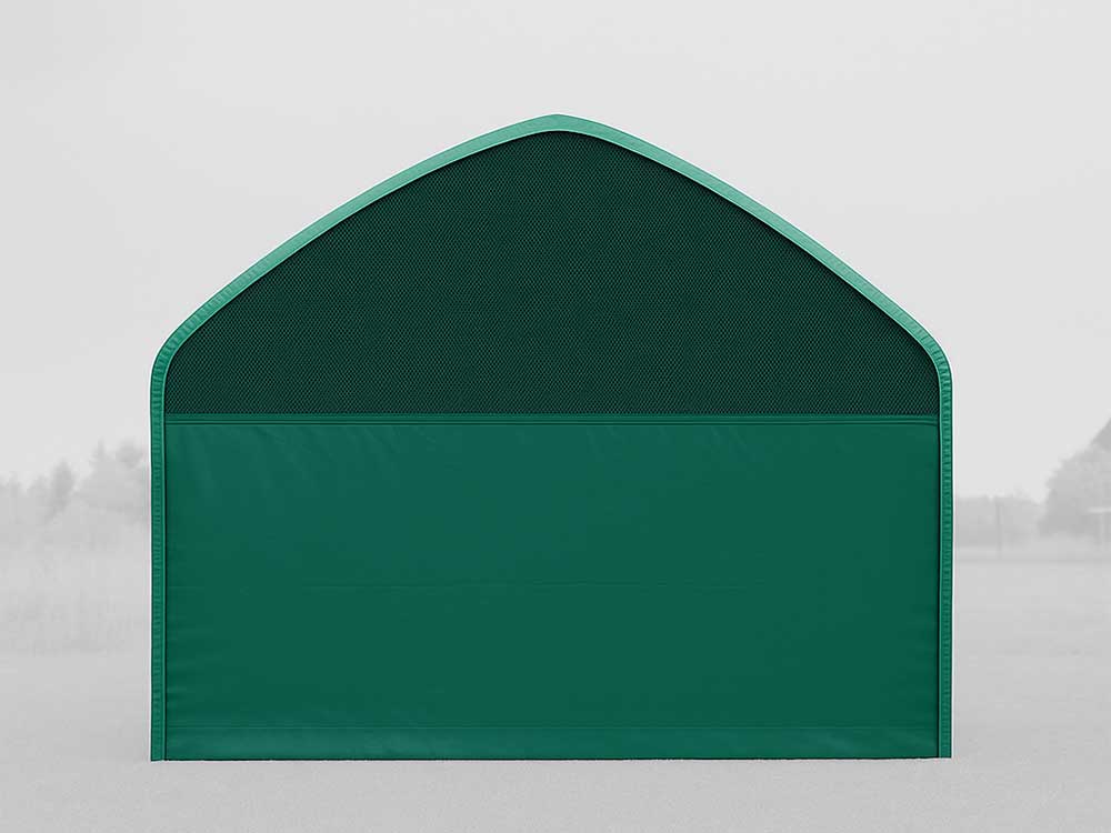 Wind protection net in the gable, green
