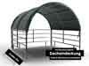with roof covering and rear wall panel