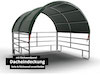 with roof covering and rear wall panel