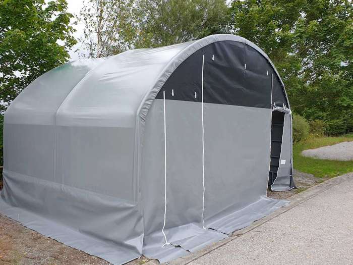 tent light grey pasture tent round arch tent storage tent