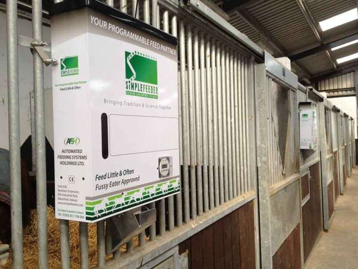 Futterautomat, Stall, Weide, Weidezelt, Trockenfutter